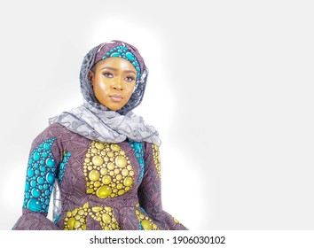 Portrait Happy Nigerian Young Woman Dressed Stock Photo 1906030102