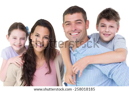 Similar – Image, Stock Photo Sisters enjoying piggyback ride