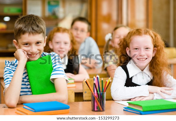 Portrait Happy School Children Stock Photo (Edit Now) 153299273