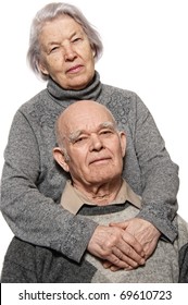 Portrait Of A Happy Senior Couple Embracing Each Other