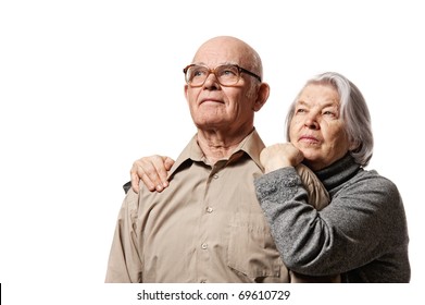 Portrait Of A Happy Senior Couple Embracing Each Other