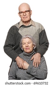 Portrait Of A Happy Senior Couple Embracing Each Other