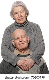 Portrait Of A Happy Senior Couple Embracing Each Other