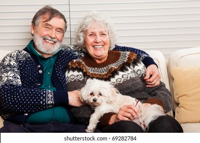 A portrait of a happy senior couple at home - Powered by Shutterstock