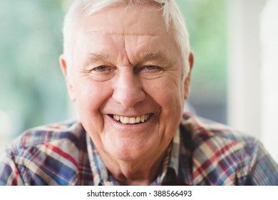 Portrait Of Happy Senior Man Smiling