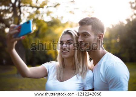 Portrait Happy Young Cute Loving Couple Stock Photo Edit Now