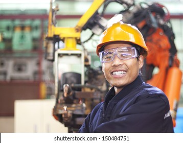 Portrait of happy young engineer