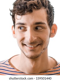 Portrait Of Happy Young Man Looking Left