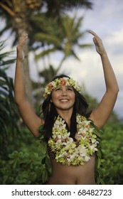 Portrait Of A Hawaiian Hula Dancer