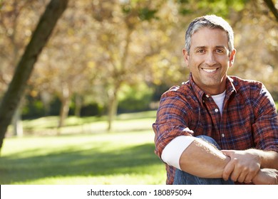 Portrait Of Hispanic Man In Countryside