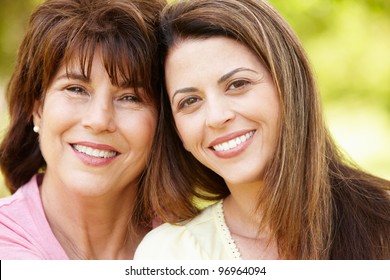 Portrait Hispanic Mother And Adult Daughter