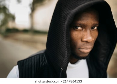 Portrait Hooded Young Black Male On Stock Photo 2147864133 | Shutterstock