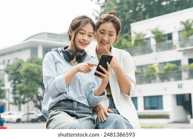 Portrait image of a group of Asian students at university
 - Powered by Shutterstock