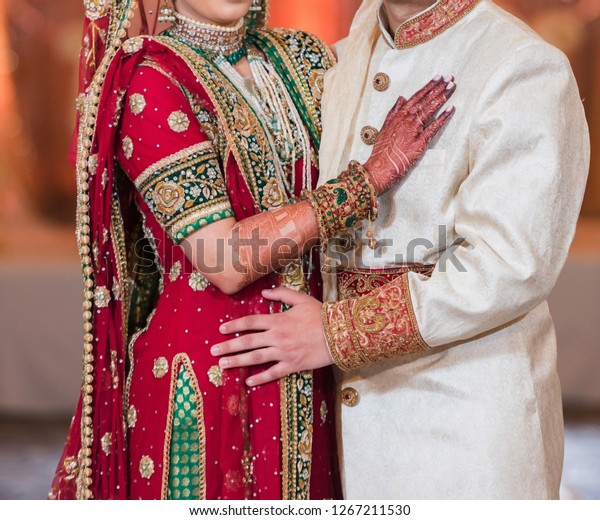 Portrait Indian Asian Bride Groom Wearing Stock Photo Edit Now