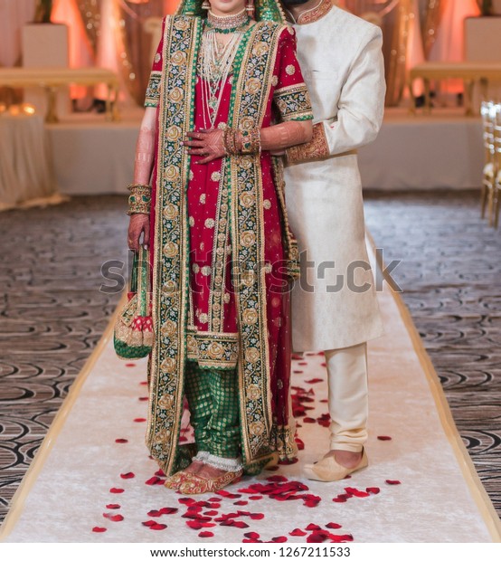 Portrait Indian Asian Bride Groom Wearing Stock Photo Edit Now