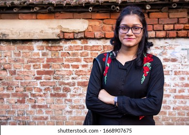 Portrait of an Indian female model or college student.