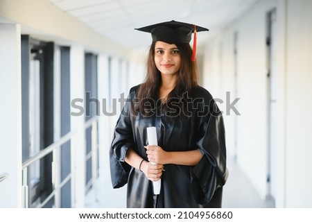 portrait of indian graduate student