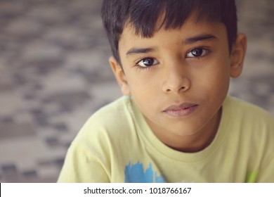 Portrait Indian Little Boy Posing Camera Stock Photo 1018766167 ...