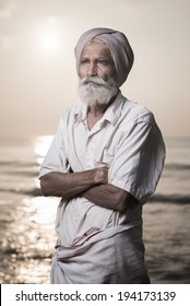 Portrait Of An Indian Old Man