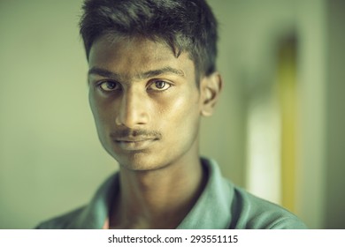 Portrait of an Indian Teen Boy looking at the camera