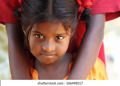 Portrait of Indian Village Girl