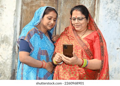 Portrait of an Indian woman using smartphone