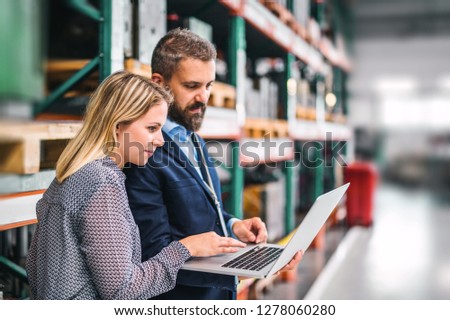 Similar – Image, Stock Photo Industrial plant in building construction