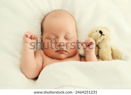 Similar – Newborn baby girl in hostpital bed sleeping