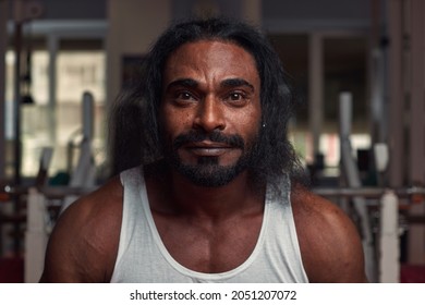 Portrait Interesting Male Athlete Long 260nw 2051207072 