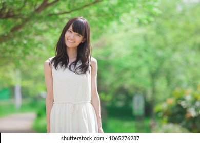 Portrait Of Japanese Female College Student