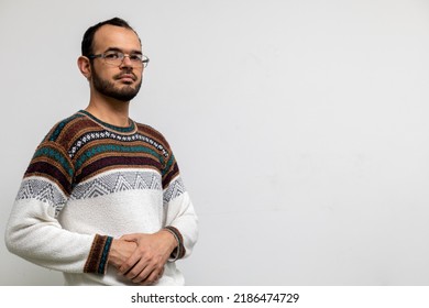 Portrait Of A Latin American Man With Neoclassical Pose