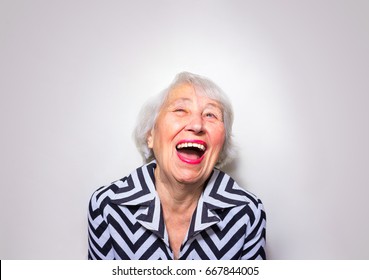 The Portrait Of A Laughing Old Woman