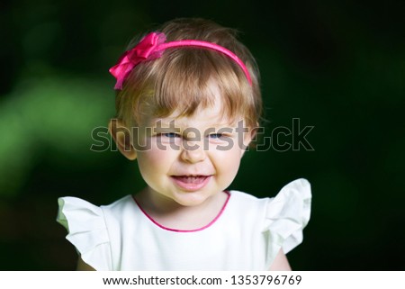 Similar – Six months old baby girl outdoors