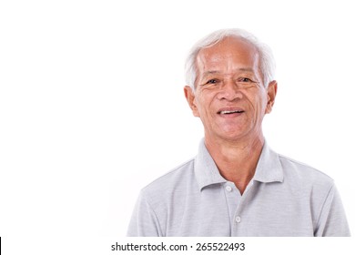 portrait of laughing senior man