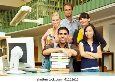 Portrait Of Library Staff In A University