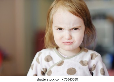 A Portrait Of Angry Toddler Girl At Summer Stock Photo Image 20864370