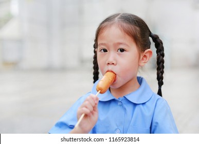 Portrait Little Asian Child Girl School Stock Photo 1165923814 ...