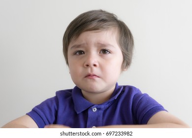 Portrait Little Boy Upset Sad Face Stock Photo 697233982 | Shutterstock