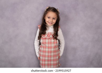Portrait Of A Little Girl Of 4 Years, Preschool Age