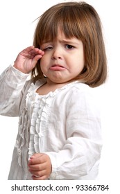 Portrait Little Girl Crying Isolated On Stock Photo 93366784 | Shutterstock