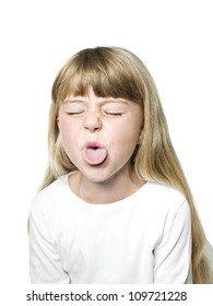 Portrait Little Girl Making Face Stock Photo 109721228 | Shutterstock