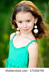 Portrait Little Girl Outdoors Summer Stock Photo 171502745 | Shutterstock