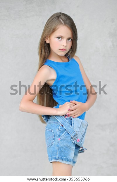 Portrait Little Girl Outdoors Summer Stock Photo (Edit Now) 355655966