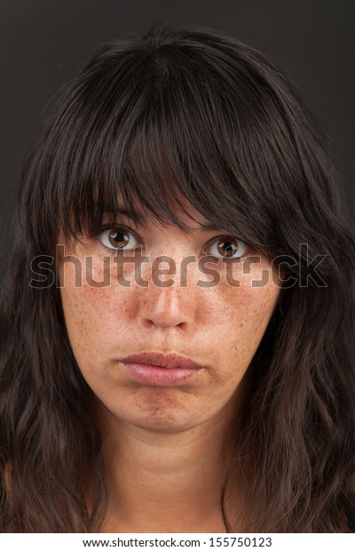 Portrait Lookin Sad Big Eyes Pouting Stock Photo 155750123 | Shutterstock