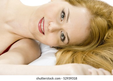 portrait of lying down woman