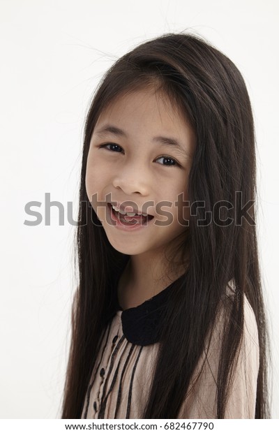 Portrait Malay Little Girl On White Stock Photo 682467790 | Shutterstock