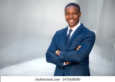 Portrait of male african american professional, possibly business executive corporate CEO, finance, attorney, lawyer, sales