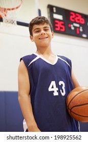 Portrait Of Male High School Basketball Player