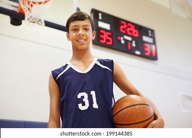 Portrait Of Male High School Basketball Player