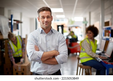 Portrait Of Male Manager In Logistics Distribution Warehouse